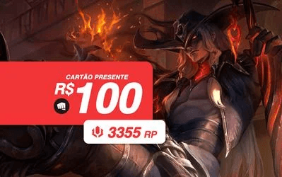 R$100 League of Legends - PC - Cartão Presente Digital [Exclusivo Brasil]