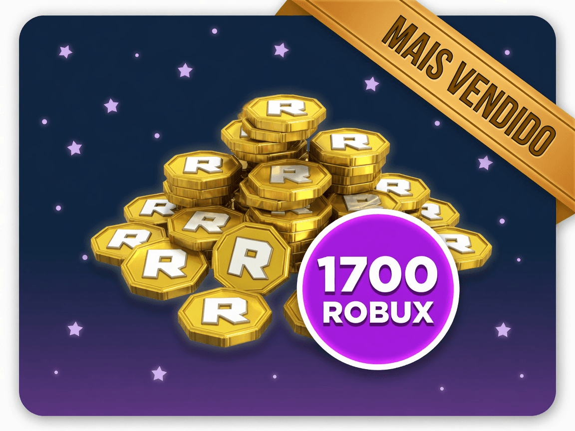 Roblox — 1.700 Robux + bônus · Gift Card Digital