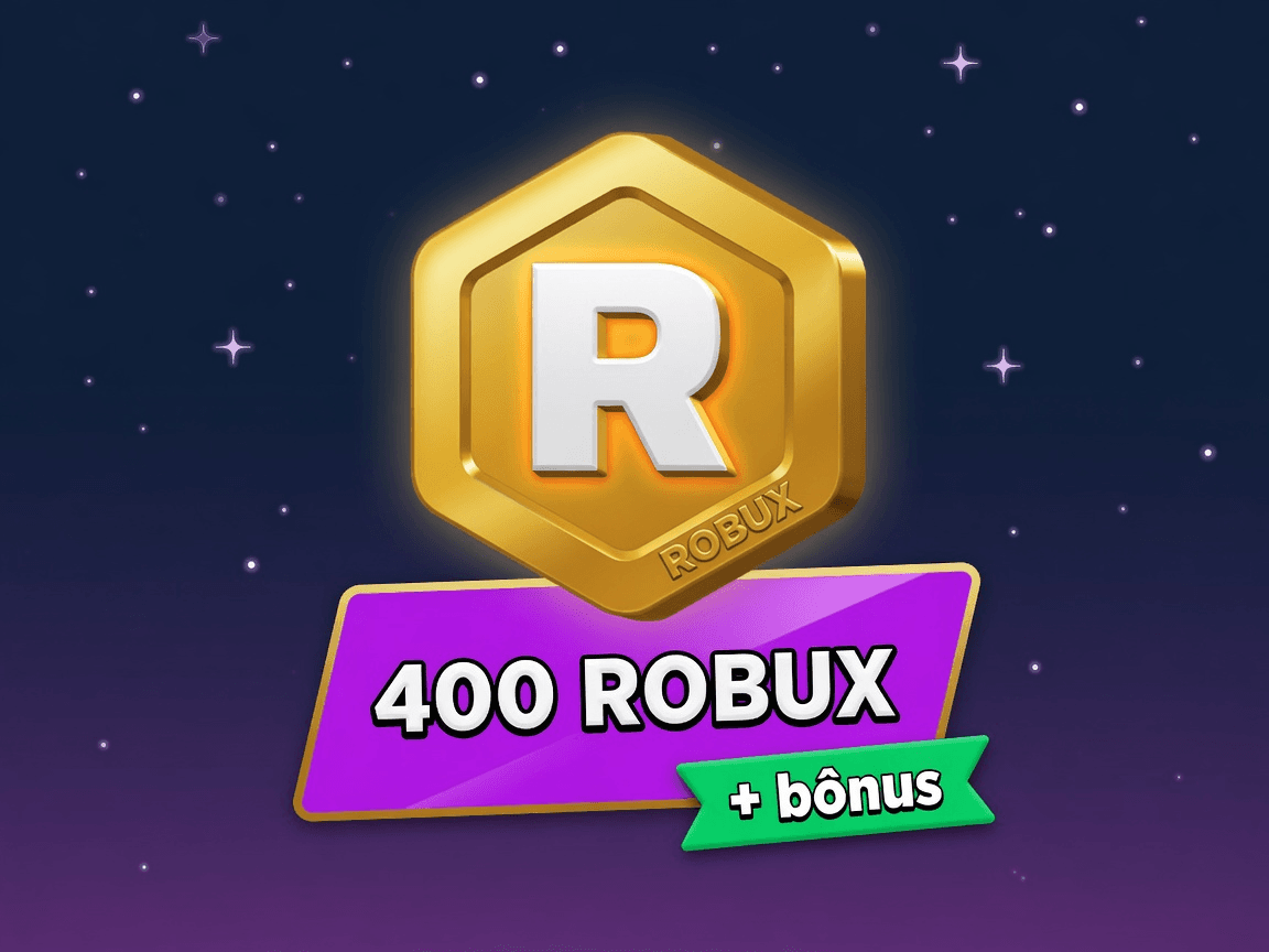 Roblox — 400 Robux + bônus · Gift Card Digital