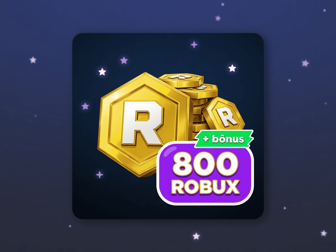 Roblox — 800 Robux + bônus · Gift Card Digital